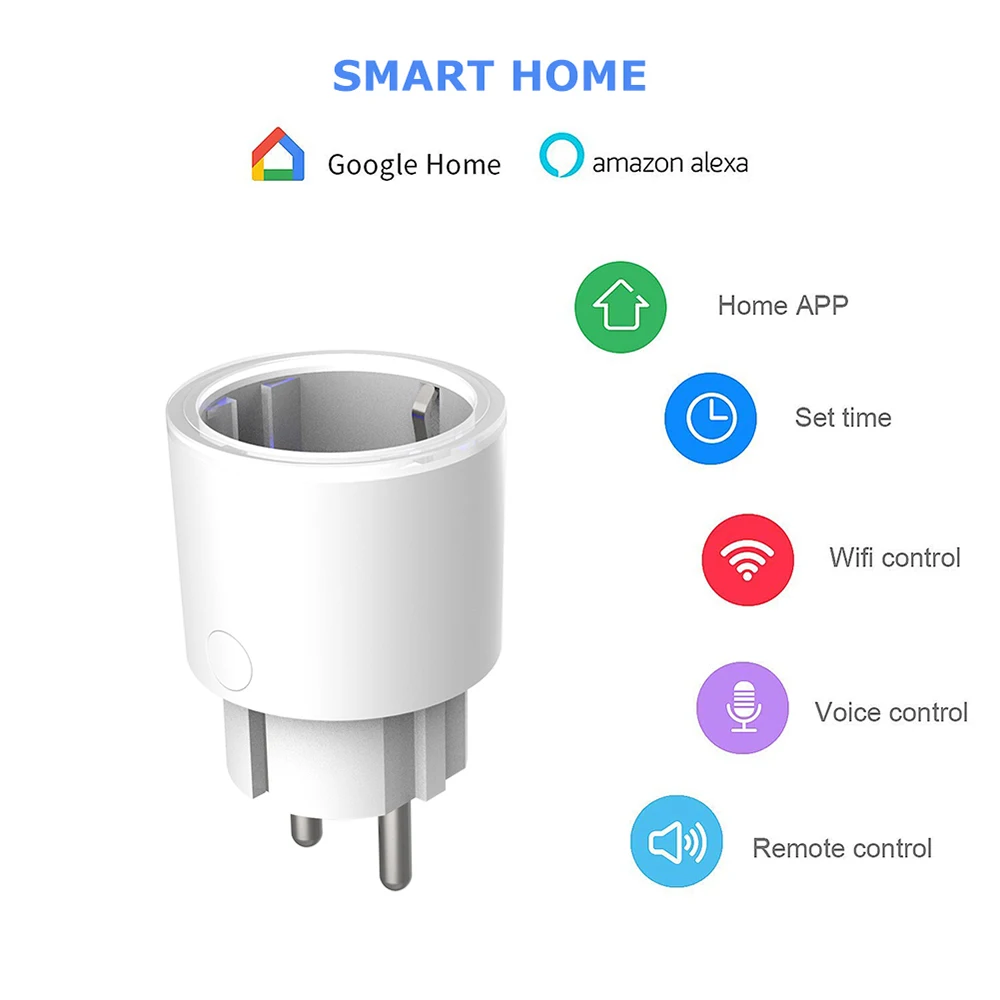 AVATTO Smart Plug 10A ЕС Дистанционное Голосовое управление электрическая настенная поп-розетка, разъем питания работает с приложением Tuya работа с Google Home Alexa