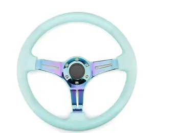 

Neo Chrome 350mm 14inch ABS Steering 45mm Wheel Deep dish Universal Car Auto Racing Steering wheels