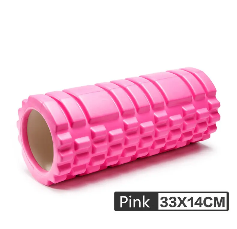 pink Колонка для йоги Фитнес Пилатес Йога Пена роликовые блоки поезд тренажерный зал массаж сетка триггер точка терапия физио упражнения - Цвет: pink