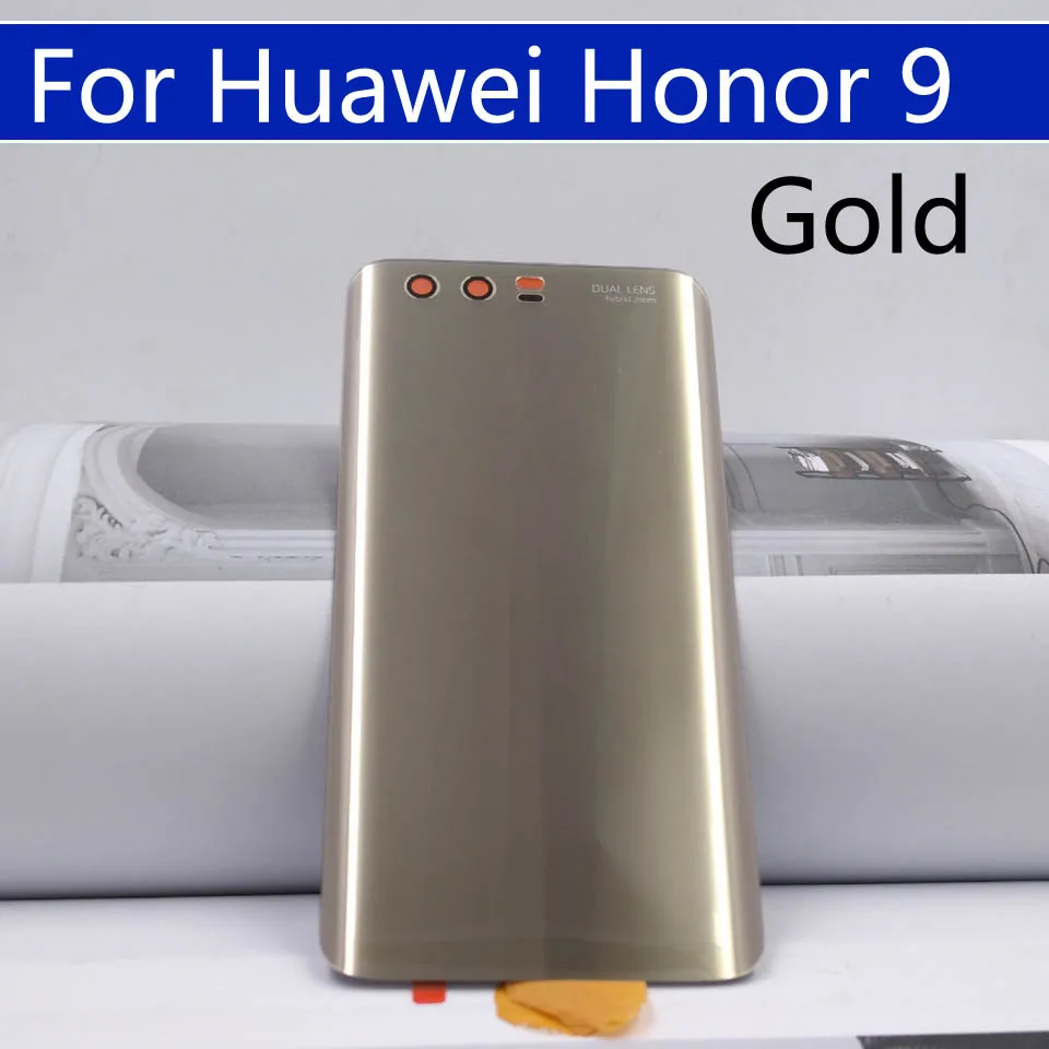 Для huawei Honor 9 Задняя стеклянная крышка батареи задняя дверь корпус чехол для Honor9 Задняя стеклянная крышка панель Замена