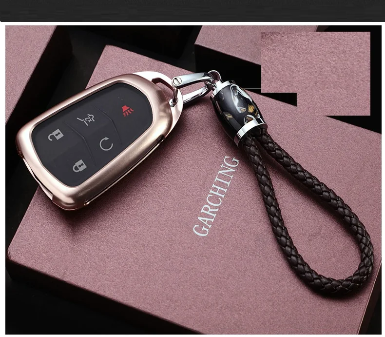 Автомобиль из алюминиевого сплава Key Holder крышка чехол в виде ракушки для Cadillac ESV Cadillac Escalade CTS XTS SRX от АТС CT5 XT5 XT6
