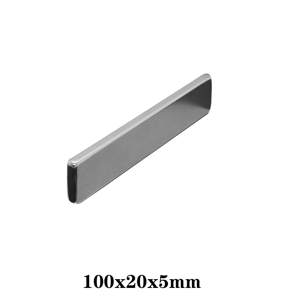 1 ~ 10 шт. 100x20x5 редкоземельные магниты 100 мм x 20 ленточный блок прямоугольные
