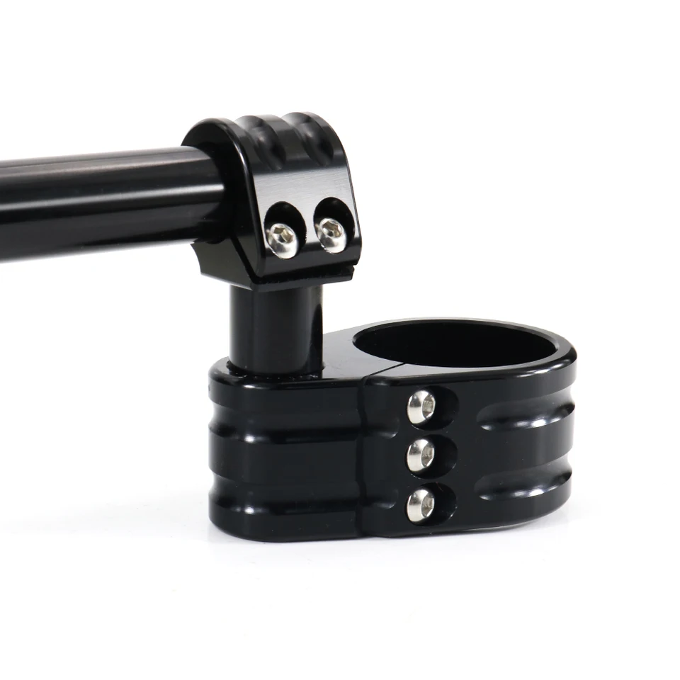 Manubrio Clip-Ons Keenso 7/8" Universali Per Moto - In Alluminio CNC Nero