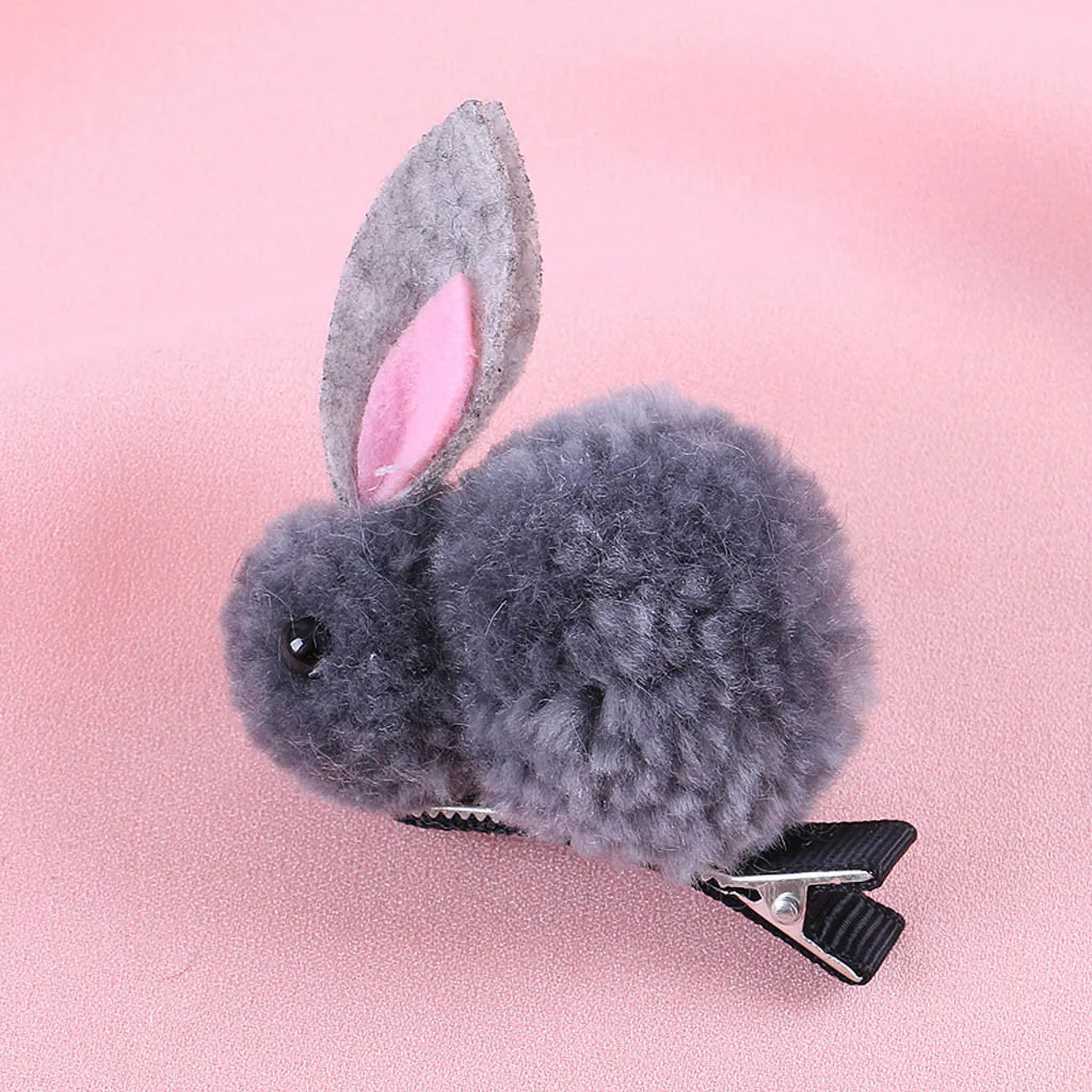 Cute Hair Ball Rabbit Hair Clip Children