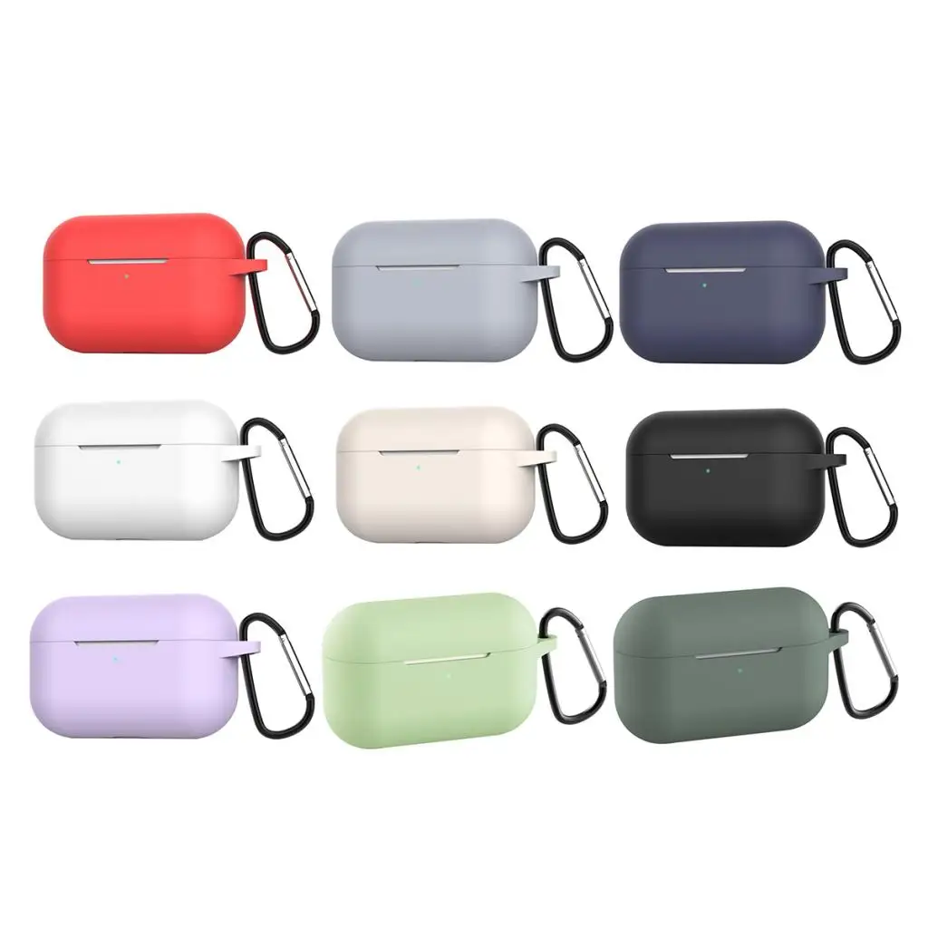 Полный защитный чехол для Airpods Pro Портативный Силиконовый с брелком Air pods Чехол