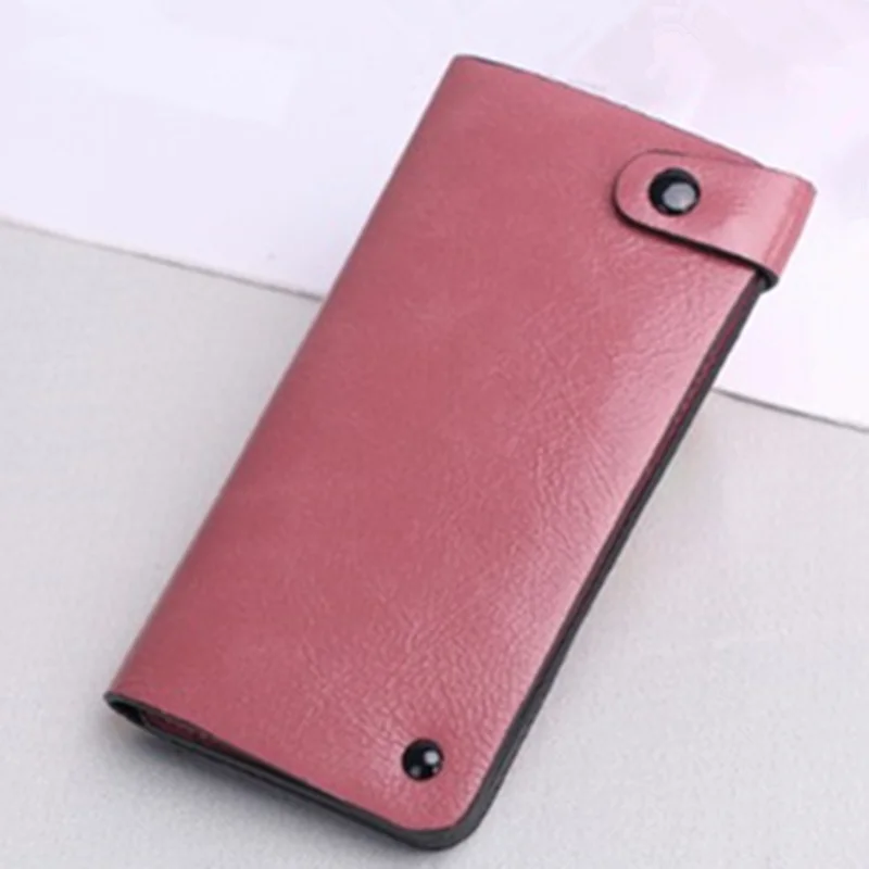 Rose Red Из искусственной кожи 15 слотов женский бумажник с отделениями для карт большой емкости Бизнес ID кредитный держатель для карт водительские права Сумочка Кошелек Чехол - Цвет: Rose Red