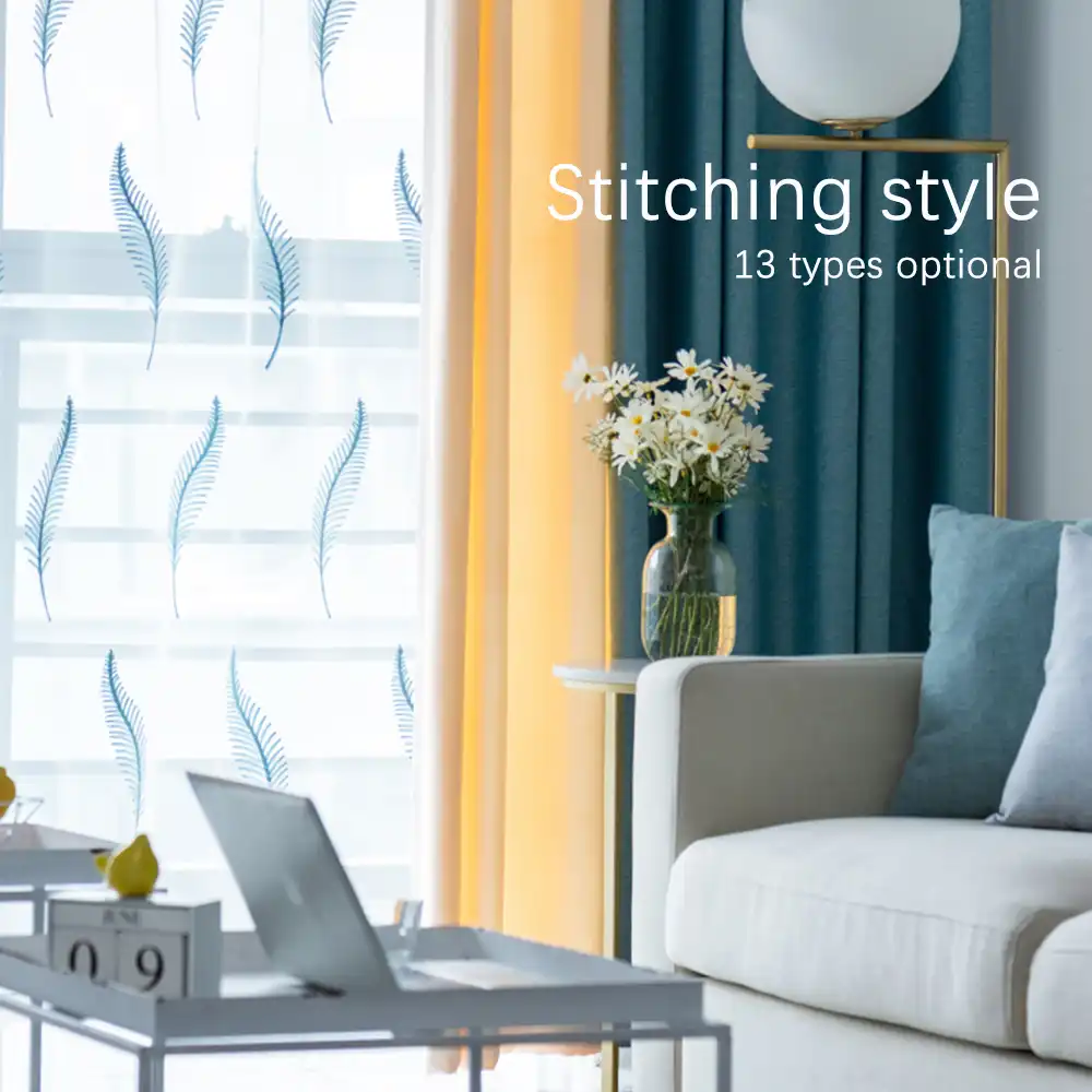 Modern Luxury High End Curtains Cotton Linen Bedroom Living Room