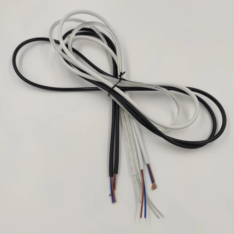 2*0.75mm Electrical Wire Black/White/Transparent Retro Pendant Lamp Cord Retro Edison Lamp Base Overhead Cable
