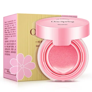 

OneSPring Fresh Peach Pollen Pink Blush Makeup Natural Cheek Face Base Facial Air Cushion Contour Blusher