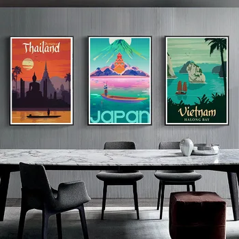 

Thailand Japan Israel Asia World City Tour Travel Scenery 5D DIY Diamond Painting Vintage Landscape Poster Diamond Embroidery Cross Stitch Home Decor Art