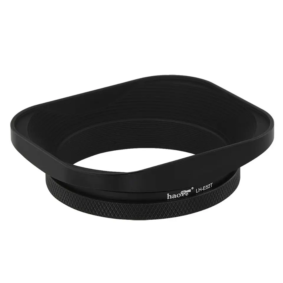 Fotover 52 Mm Screw Mount Metal Standard Lens Hood Sun Hood With Centre Pinch Lens Cap For Canon Nikon Sony Pentax Olympus Fuji Sumsung Leica Camera