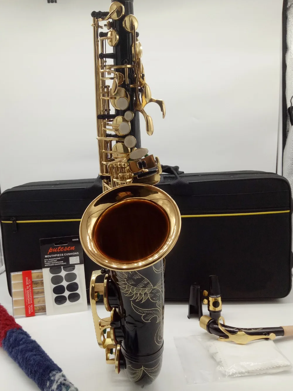 Музыка Fancier клуб альт-саксофон 52JBL золотой лак E-альт саксофон с Чехол мундштук тростник шеи