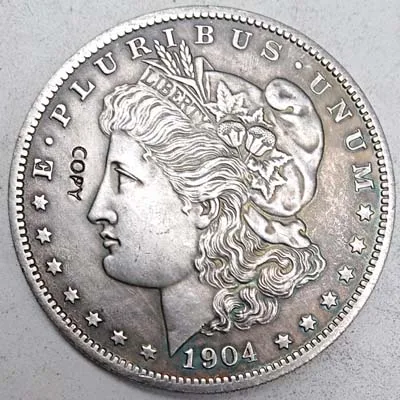 МОНЕТЫ Морган США 1878-1921 КОПИЯ монета Морган доллар - Цвет: 1904