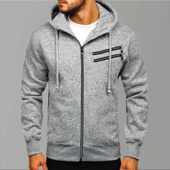 

2020 Brand Men Hoodies Zipper Grey Vintage Warm Hoodie Black Men Autumn Winter Jacket Hoodies Men Fleece Clothing Hip Hop Tops