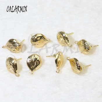

20 pairs drop stud earrings jewelry finding golden studs accessories for earrings fashion free form drop stud jewelry studs 9454