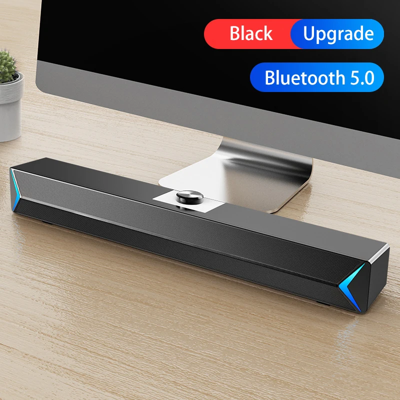 D6 2022 TV Sound Bar AUX USB Wired and Wireless Bluetooth Home Theater FM Radio Surround SoundBar for PC TV Speaker for Computer 