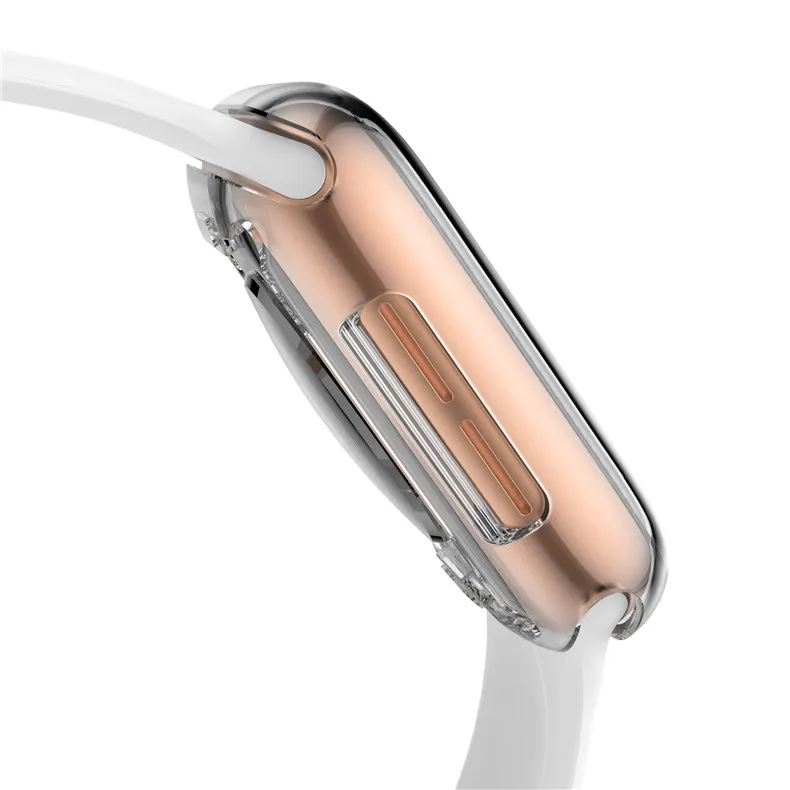 Мягкий чехол для apple watch band apple watch 5, 4, 3, чехол 44 мм, 40 мм, 42 мм, 38 мм, iwatch band, универсальная ультратонкая прозрачная рамка