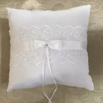 

Ribbon Bowknot Ring Pillow YMJZ-009 15*15cm Finger Ring Cushion Flower Decorative Bridal Decorations Portable Party Supplies