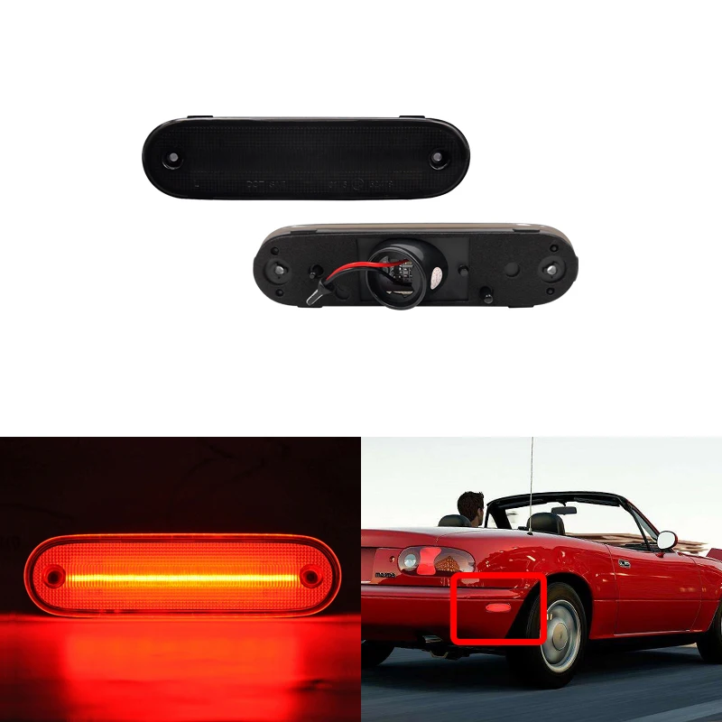Mazda Mx5 Mk1 eunos placa de matrícula trasera Luces En Negro