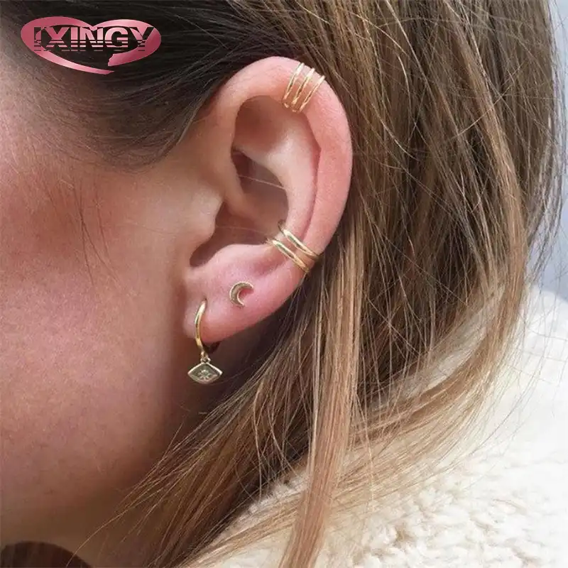 Мини сглаз маленькие серьги-кольца для женщин 100% стерлингового серебра 925 серьги-гвоздики модные ювелирные изделия для ушей склад