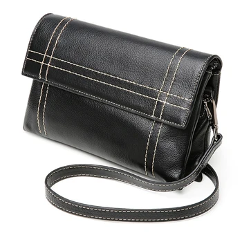 

Women Messenger Bag Large Capacity Genuine Leather Bag Multifunctional Female Full Grain Leather Bag Women Brand Shoulder Bag