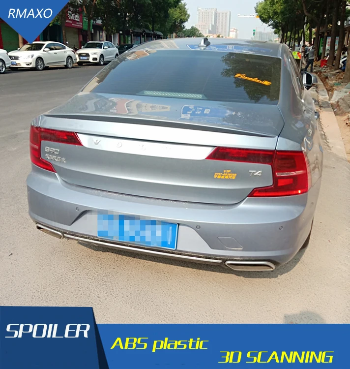 Спойлер для Volvo S90 высокое качество абс материал заднее крыло автомобиля праймер