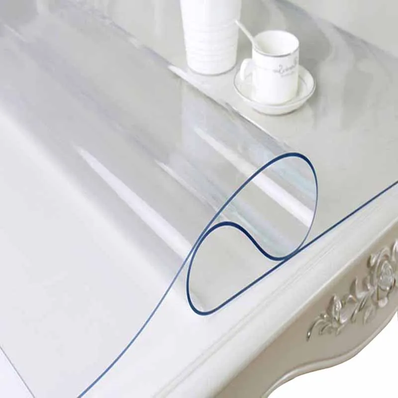 Soft Glass Tablecloth1mm PVC transparent tablecloth waterproof rectangular table cover pad kitchen pattern oil-proof table cloth 2 Soft Glass Tablecloth1mm PVC transparent tablecloth waterproof rectangular table cover pad kitchen pattern oil-proof table cloth 2