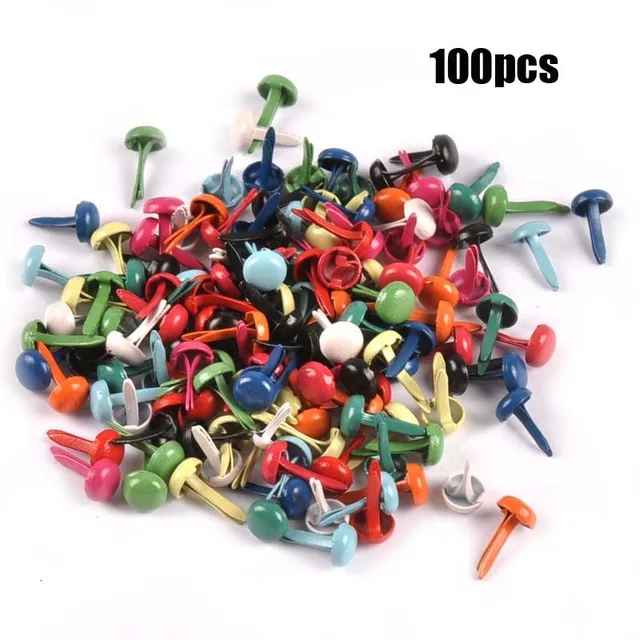 Mixed Round Scrapbooking Embellishment Fastener Brads Metal Crafts For Diy handmade shoes Decoration 