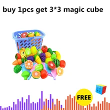 Surwish 23 шт./компл. Пластик фрукты овощи резка игрушки Раннее развитие и образование игрушка для ребенка-Цвет в случайном порядке