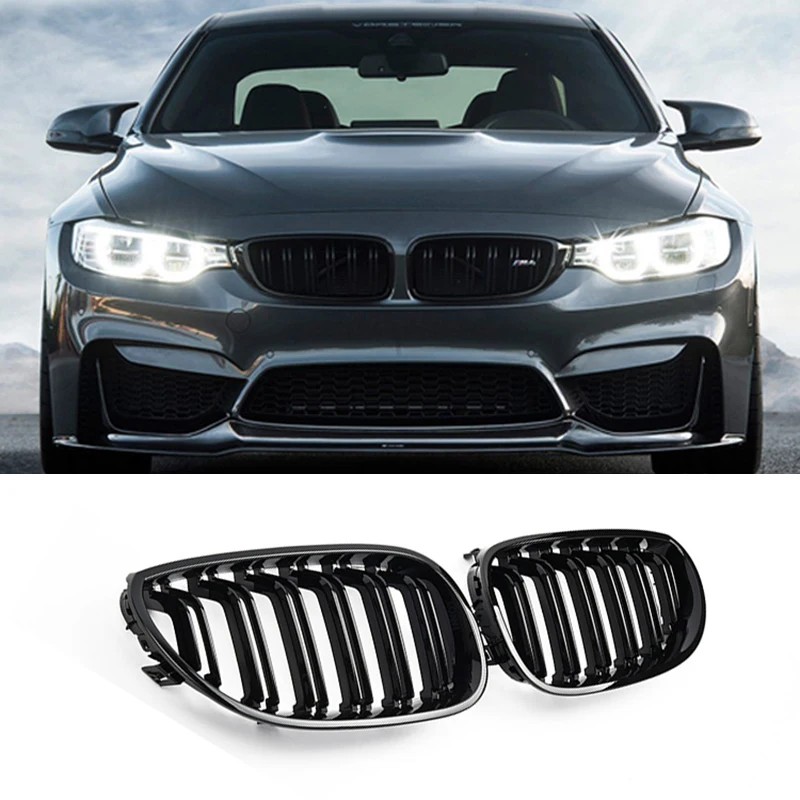Автомобильный почечный гриль для гонок двойная линия решетка BMW 5 серии E60 E61 2003 2010