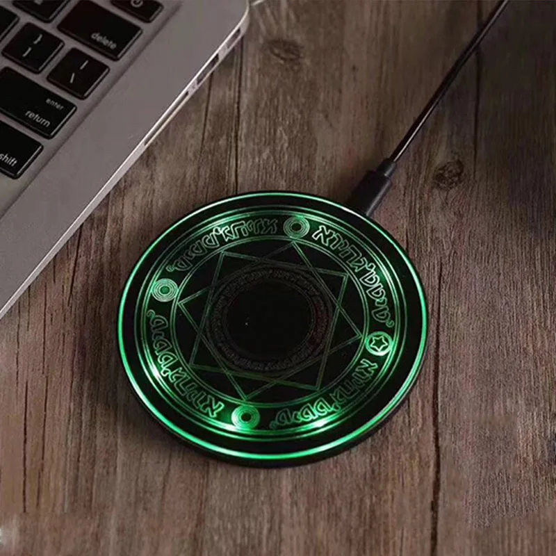 

10W Magic Circle Wireless Charger Qi Wireless Fast Quick Charging Pad LED for iPhone X XS 8 Samsung Xiaomi Redmi Huawei Honor