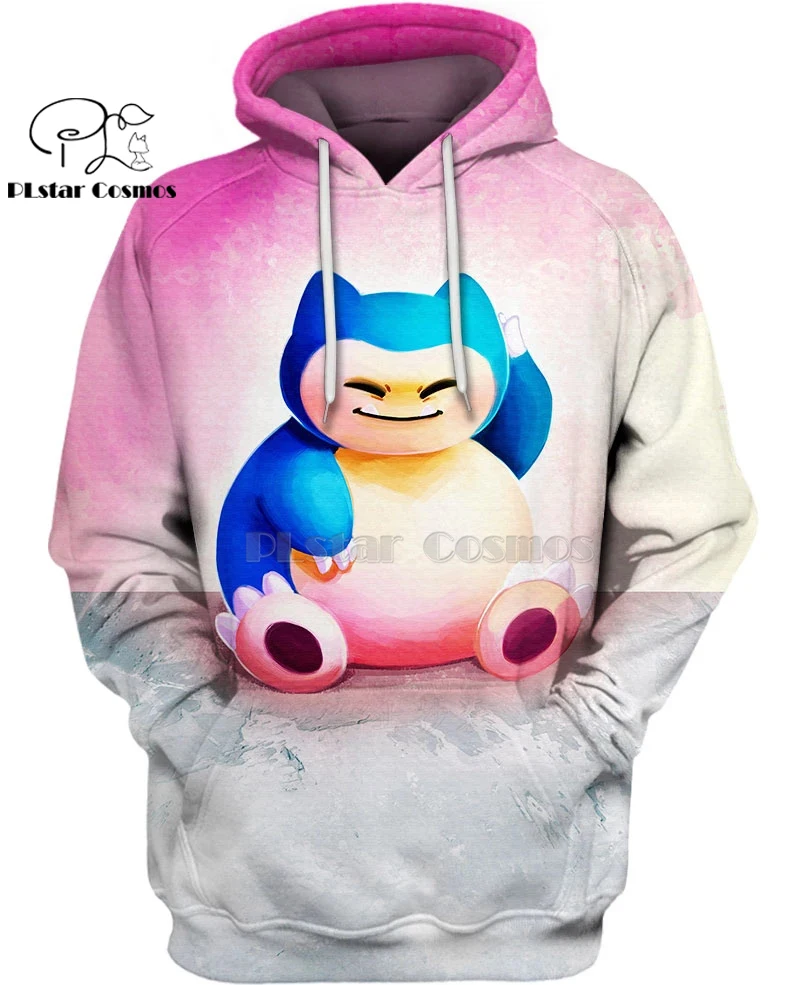 PLstar Космос Покемон из японского аниме Snorlax Милые 3d толстовки/Толстовка зима осень забавные длинные selvee Harajuku уличная одежда