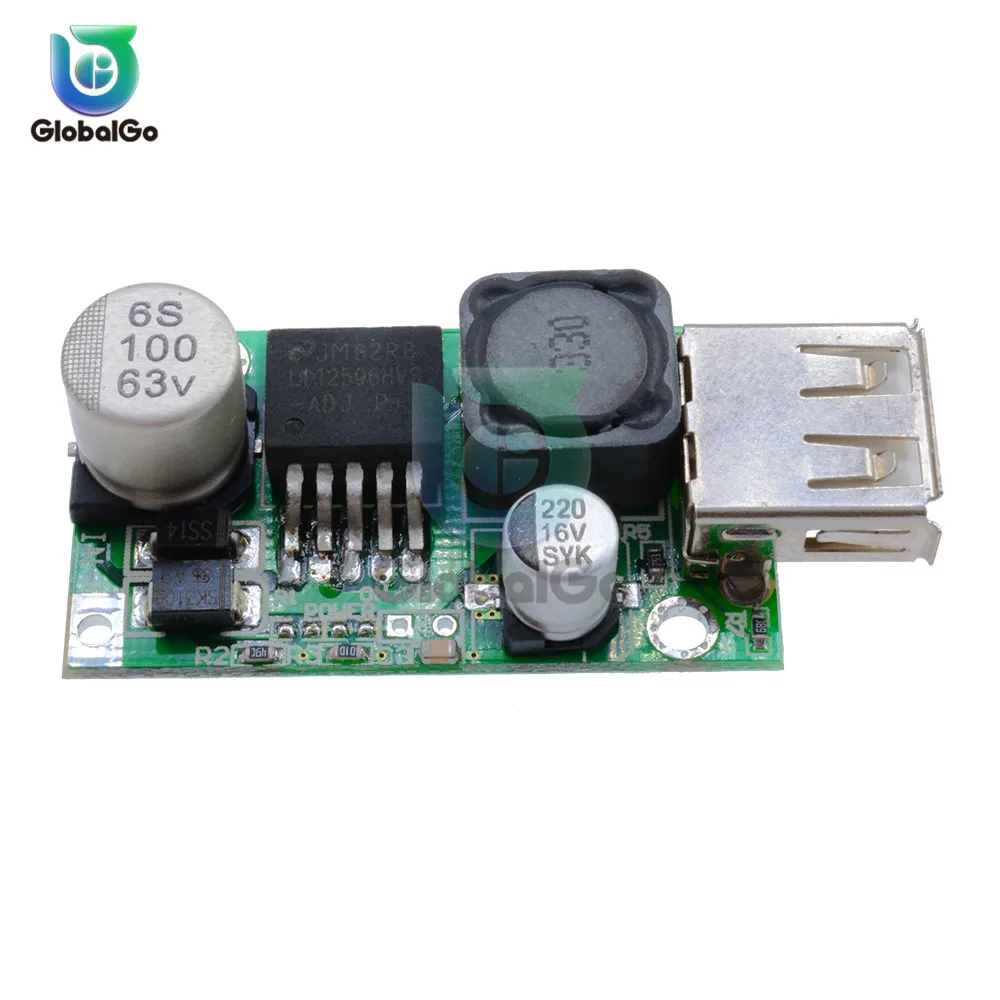 Регулируемый 4,5-40 в двойной USB зарядное устройство понижающий преобразователь LM2596 LM2596S Step понижающий блок питания Регулятор модуль доска вольтметр