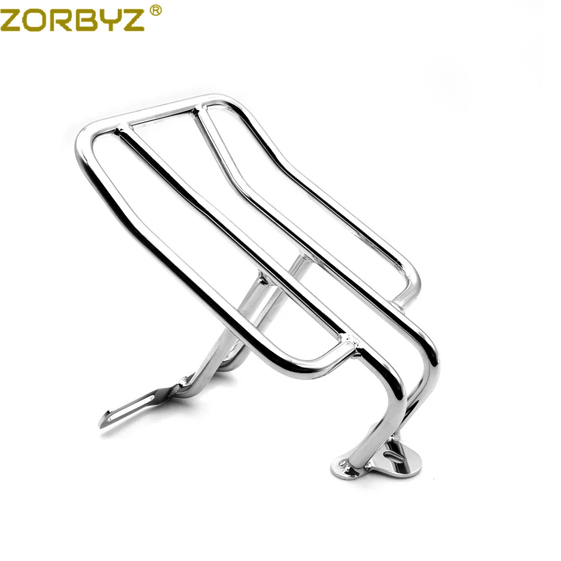 ZORBYZ Motorcycle Chrome Steel Rear Luggage Rack Carrier For Harley Sportster XL883 1200 Custom motorcycle luggage rack