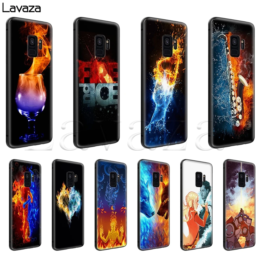 Чехол Fire and Ice из ТПУ для Samsung Note 10 S10 Lite S20 A51 A71 A81 A91 A2 J4 Core A20e A70s J7 Duo J6 J8 Plus Prime|Бамперы|