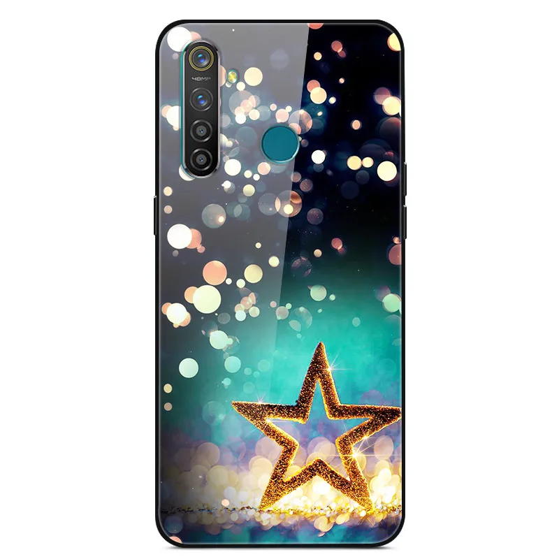 Для Coque OPPO Realme 5 Pro Чехол из закаленного стекла мягкий чехол-бампер с принтом для OPPO Realme 5 Pro Realme Q чехол для телефона Realmeq - Цвет: 13