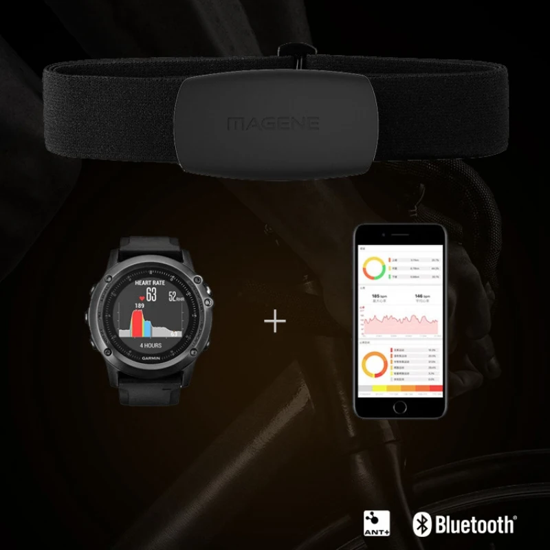 Cycling Fitness Heart Rate Monitor Chest Strap Waterproof Bluetooth ANT+ Running Exercise Heart Rate Sensor With Chest Strap