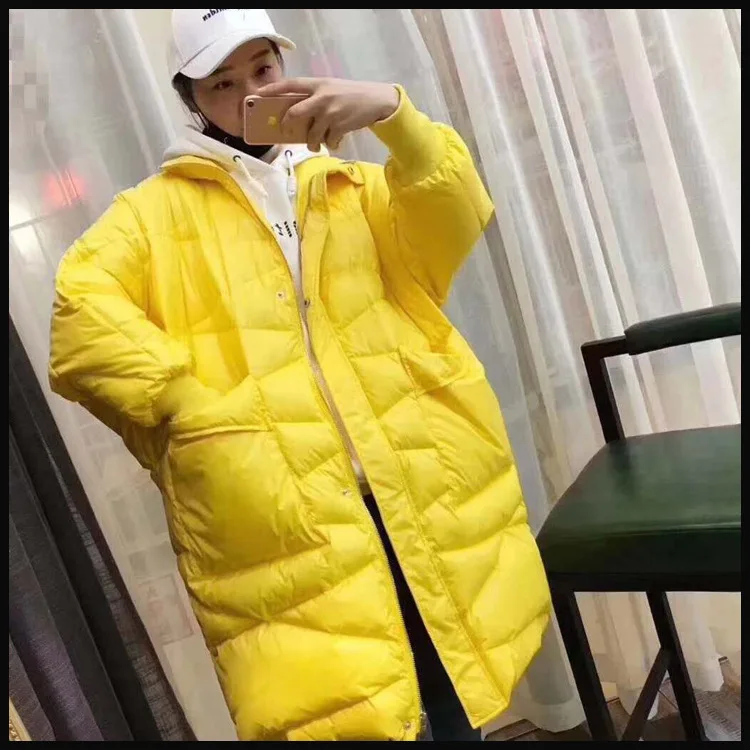 New Style off Season Mid-length Reba Star Celebrity Style down Jacket Korean-style Loose Casual Large Size Pregnant Women o