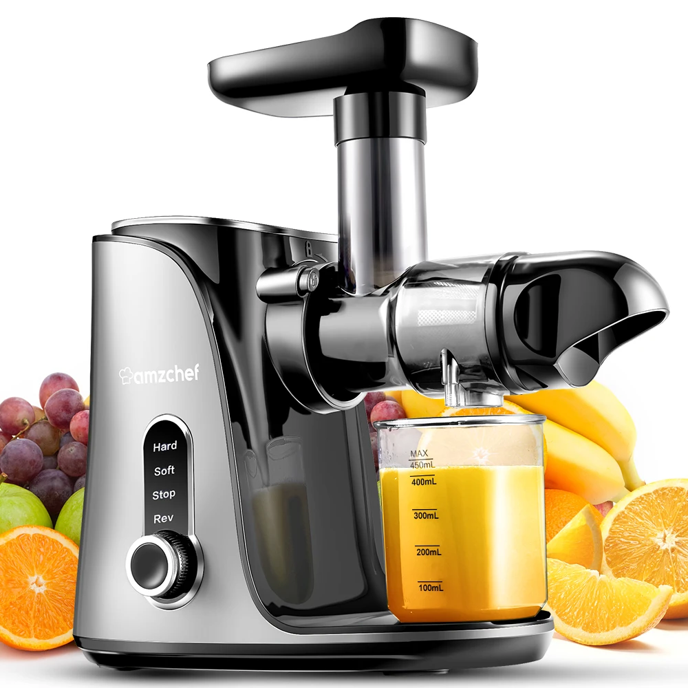 AMZCHEF Automatic Orange Juicer Slow Jucer Electric Smoothie Blender Juicer Machine Soybean Milk Soybean Grinding Machine Mixer