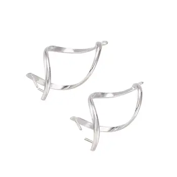 

10pcs Brass Ice Pick Pinch Bails Twist Pendants Clips Clasp Hook DIY Making Jewelry Accessories Component Findings 31mm