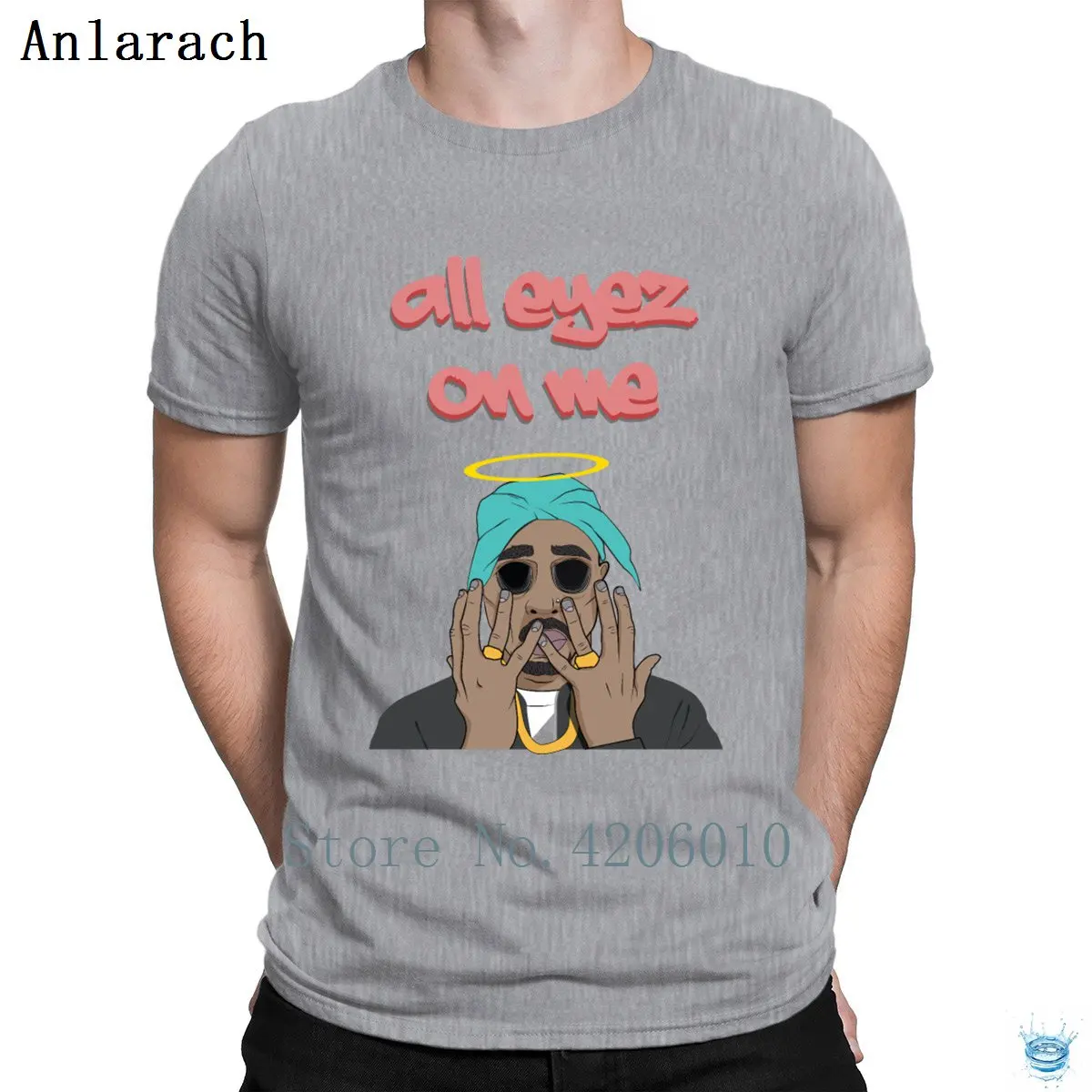 Gray Pac Amaru Shakur, хип-хоп, лучший рэпер, футболка, известная Повседневная Юмористическая Мужская футболка, высокое качество, весна-осень, с надписью - Цвет: Gray