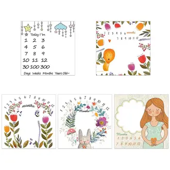 

KLV Baby Photography Background Cloth Cartoon Animal Pattern Creative Newborn Children Blanket Photo Props