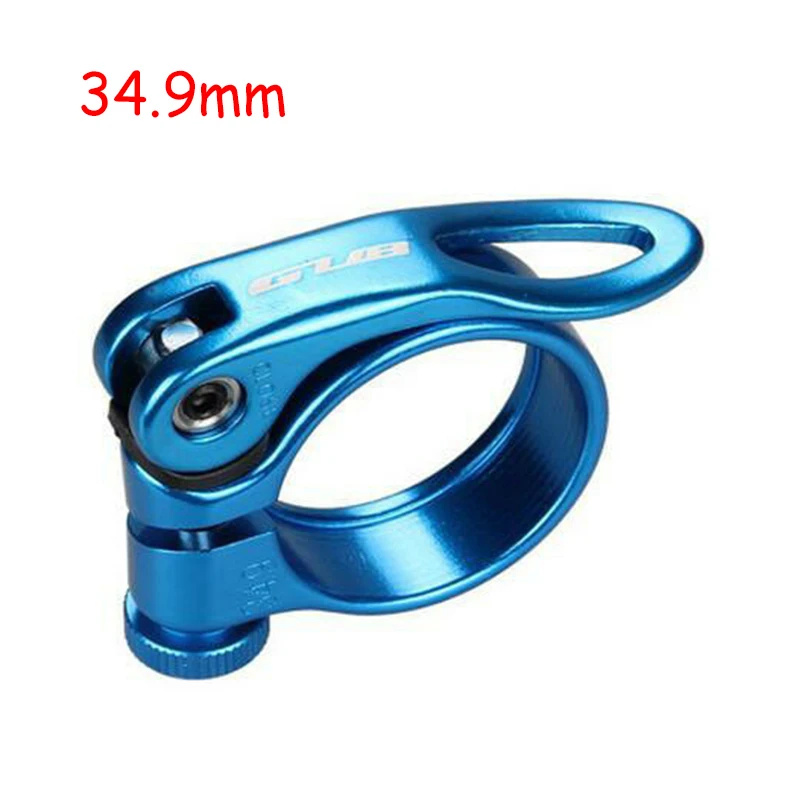 Blue 34.9mm MTB зажимы для сидений 31,8/34,9 мм алюминиевый сплав велосипедный зажим для сидений дорожный велосипед быстросъемный Сверхлегкий велосипедный Зажимная клипса - Цвет: Blue 34.9mm