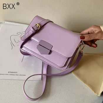 

[BXX] Brand Designer Mini PU Leather Flap Bags For Women 2020 Luxury Crossbody Shoulder Handbags Lady Simple Travel Bag HM576