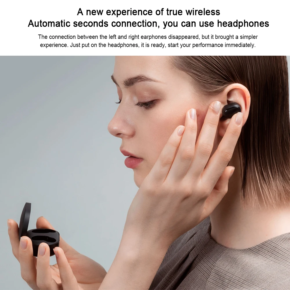 Xiaomi Redmi Airdots наушники-вкладыши TWS Bluetooth 5,0 наушники стерео Беспроводной активный Шум отмена с микрофоном громкой связи