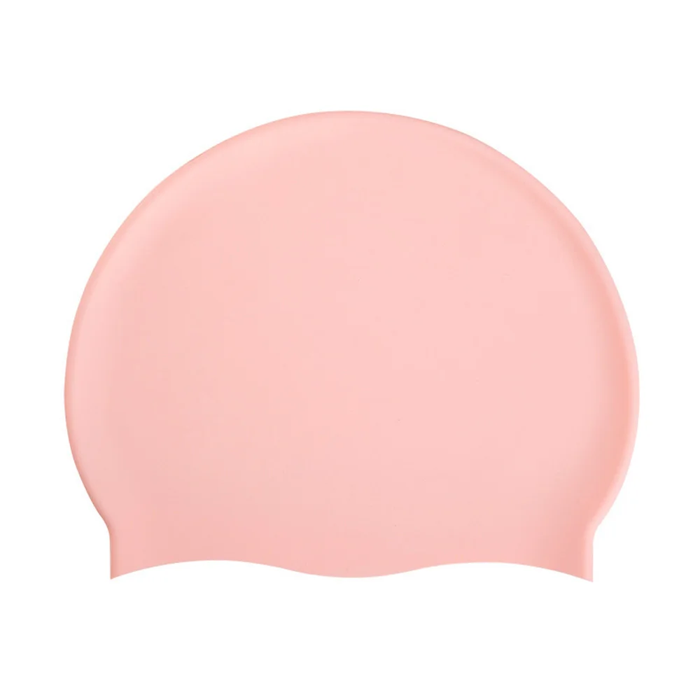 Pink DMAR силиконовые водонепроницаемые шапочки для купания, защищают уши, длинные волосы, спорт, бассейн, шляпа для плавания, ming cap, свободный размер для мужчин и женщин, взрослых - Цвет: Pink