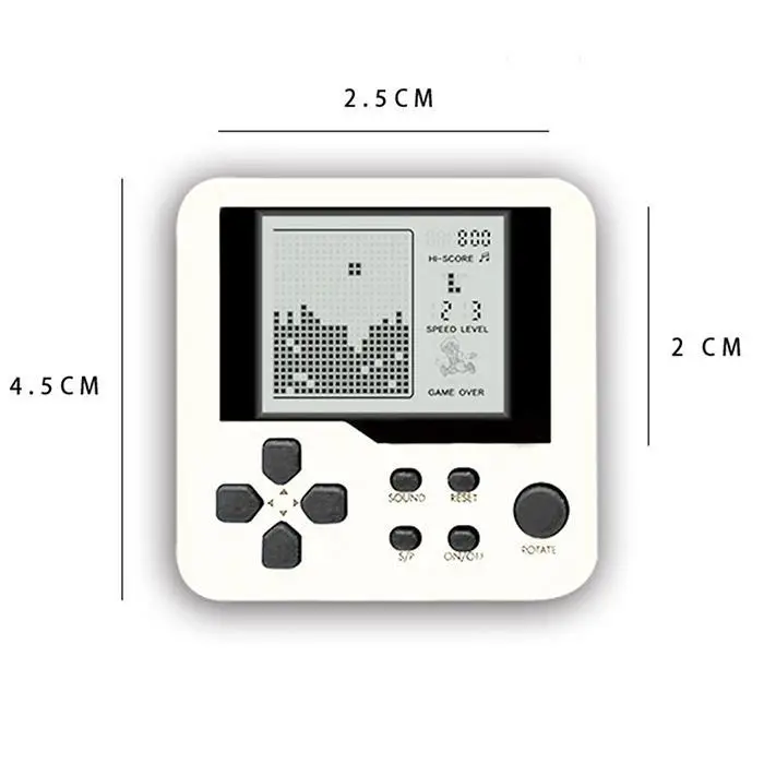 Новая детская портативная игровая консоль Tetris желтый, белый, красный, зеленый, синий портативные мини-игры портативные игрушки