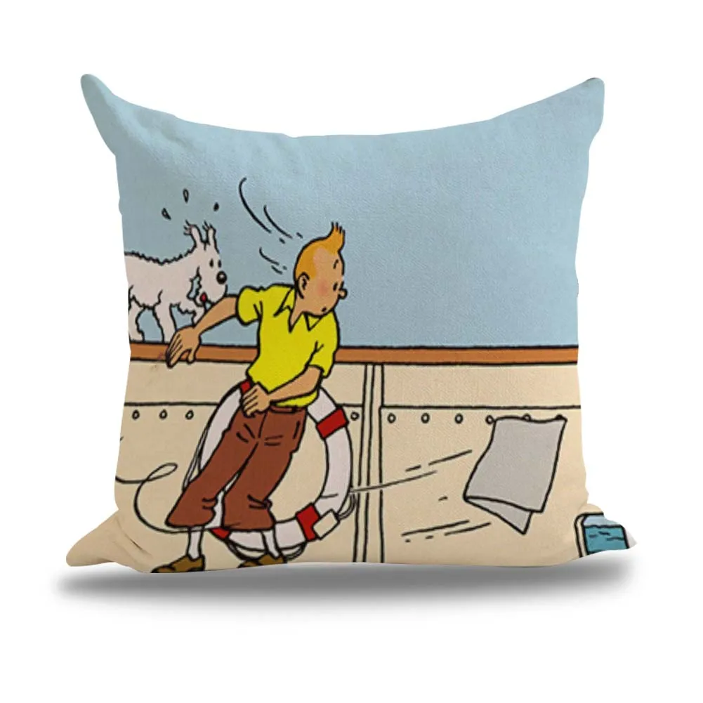 The Adventures Of Tintin French Comics Pillow Euro Cover