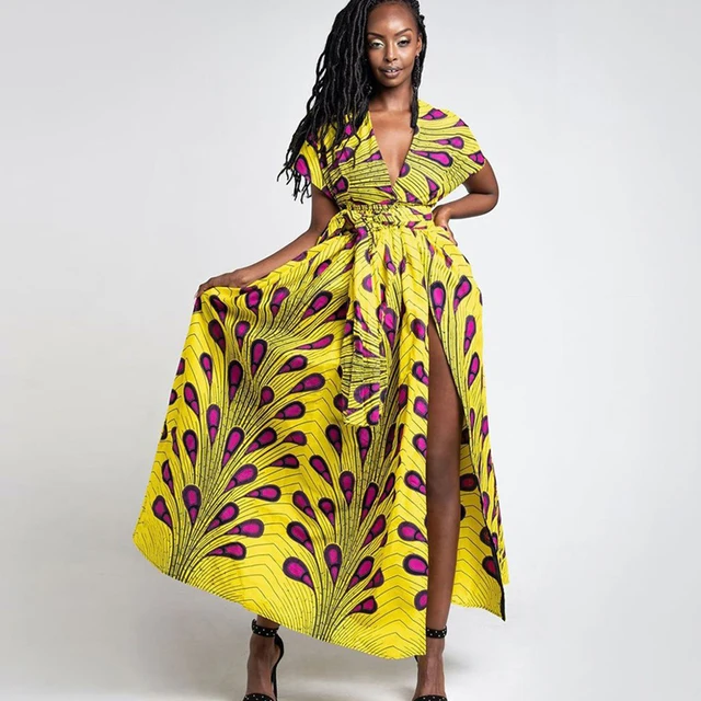 Chike African Long Slit Dress