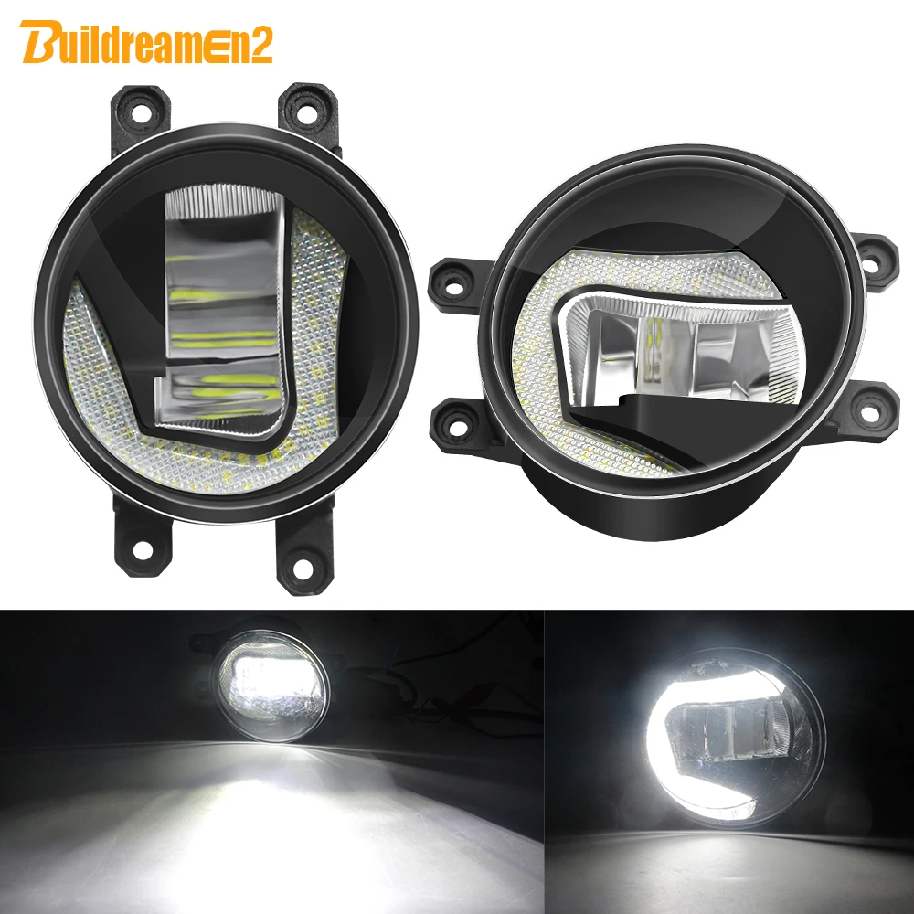 Conjunto de luz antiniebla coche 2 1, lámpara LED de circulación diurna DRL 12V para Toyota RAV4 Yaris Prius Land Cruiser Prado 4runner Highlander - AliExpress Automóviles y motocicletas